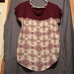 💣Cream & Maroon Blouse💣